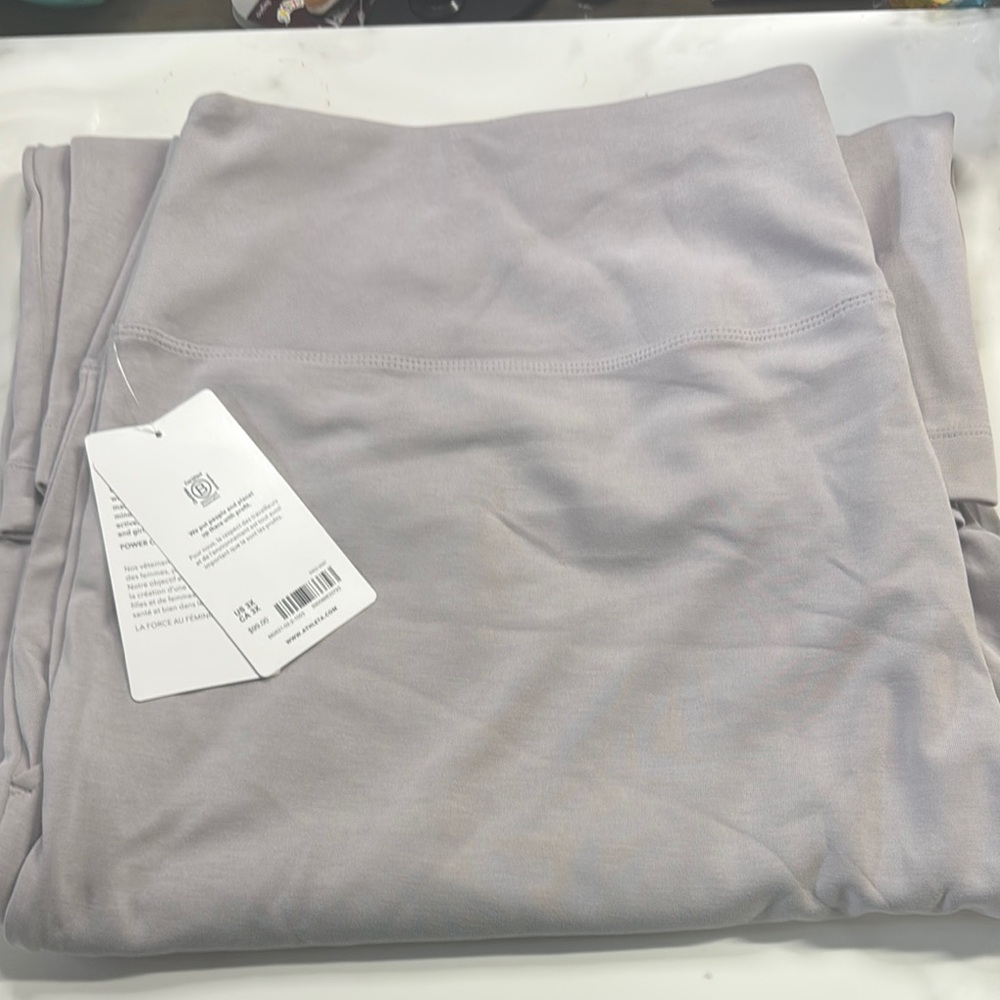 Athleta Wide Leg Pants in Light Gray